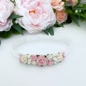 Blóma hárband á blúndu