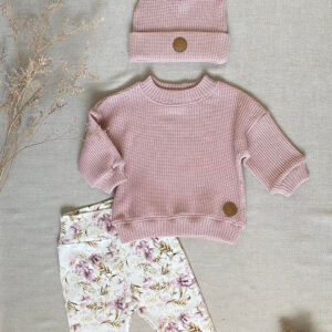 Prjónuð peysa bleik