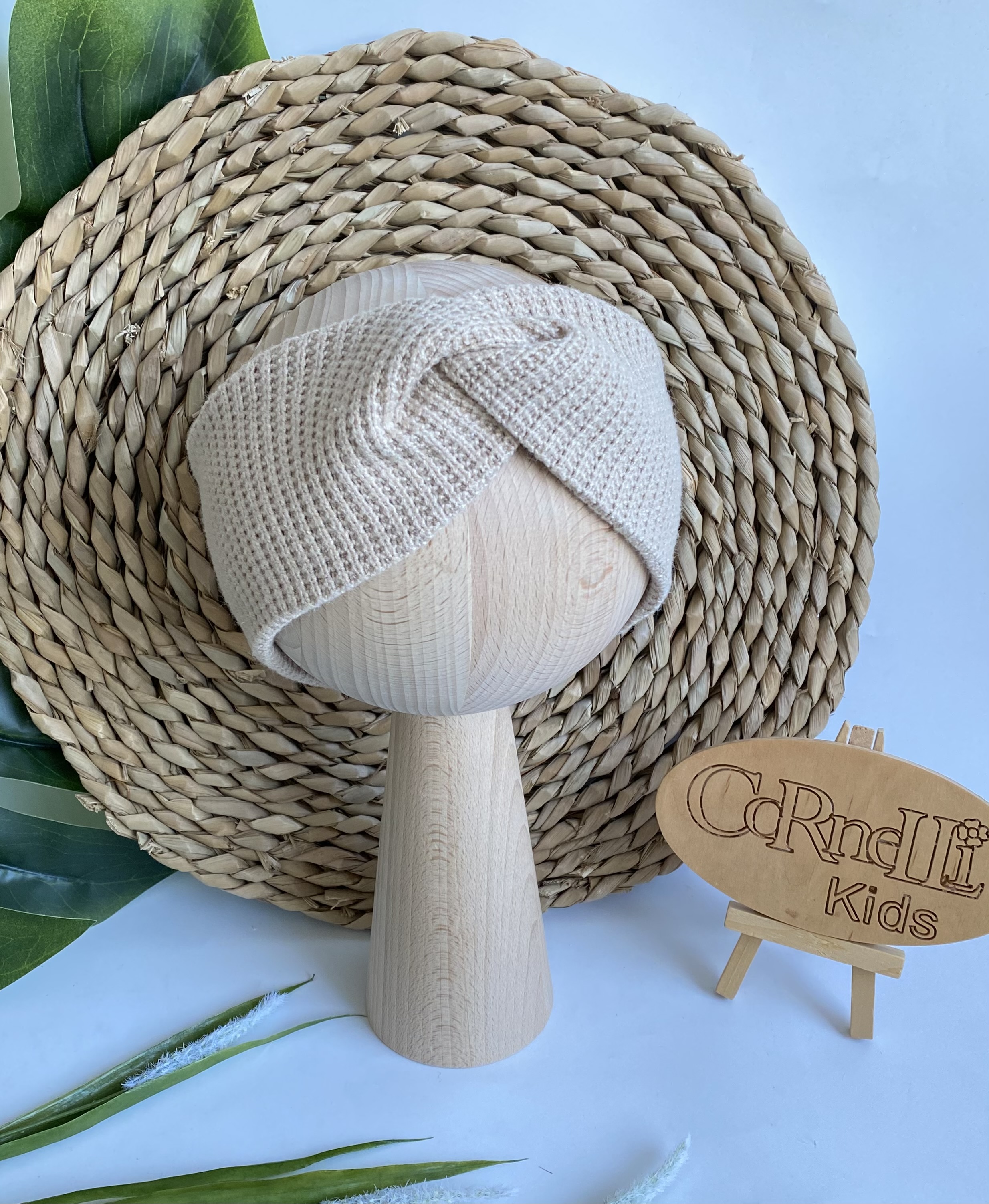 Prjonuð eyrnaband Latte