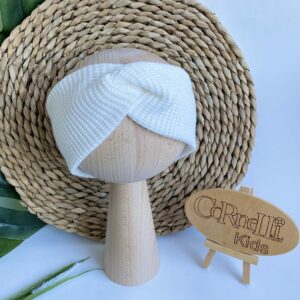 Prjonuð eyrnaband Ecru