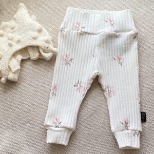 Ribbed blóma buxur II