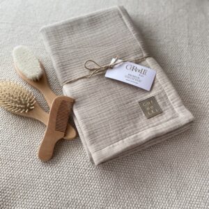 Múslin teppi Taupe 75x100