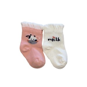 Bómullar sokkar 2 pack Milk