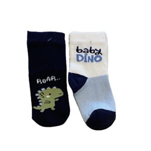 Bómullar sokkar 2 pack Dino