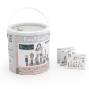 Viðarkubbar Bleikir